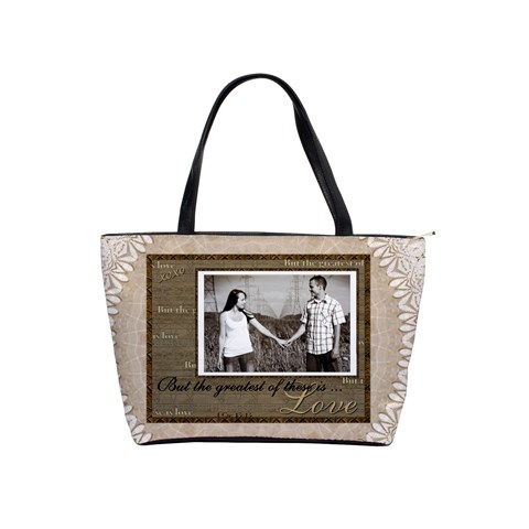 Greatest Love Classic Shoulder Handbag By Lil Front