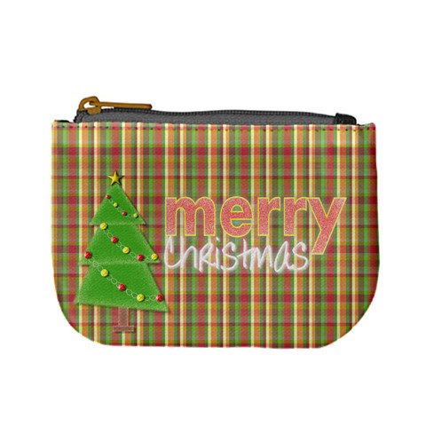 Christmas Mini Coin Purse By Angel Front