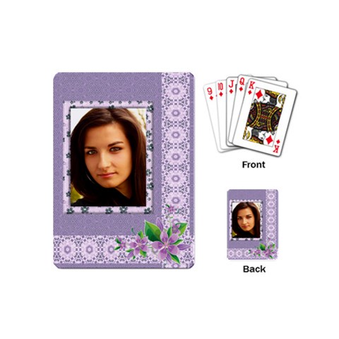 Shades Of Violet Mini Playing Cards By Deborah Back