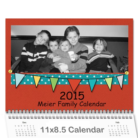 2015 Family Calendar By Martha Meier Cover