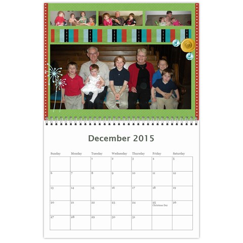 2015 Family Calendar By Martha Meier Dec 2015