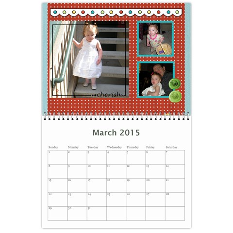 2015 Family Calendar By Martha Meier Mar 2015