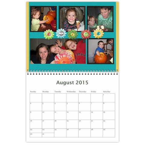2015 Family Calendar By Martha Meier Aug 2015