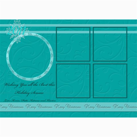 Blue And White 5 Frame Card By Patricia W 7 x5  Photo Card - 1