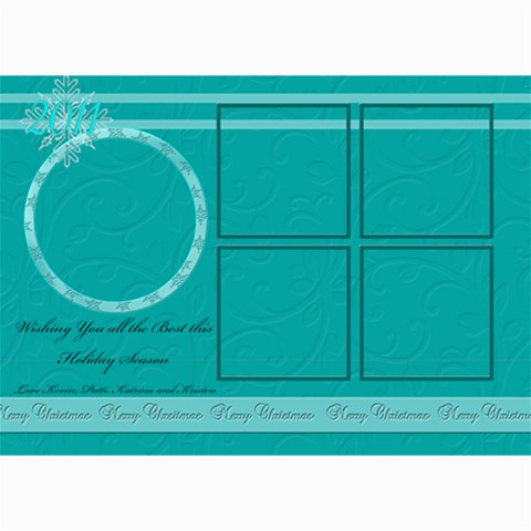Blue And White 5 Frame Card By Patricia W 7 x5  Photo Card - 4