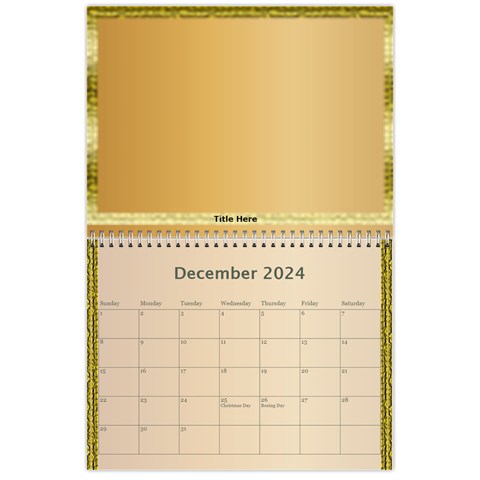 Memories In Gold 2024 (any Year) Calendar By Deborah Dec 2024