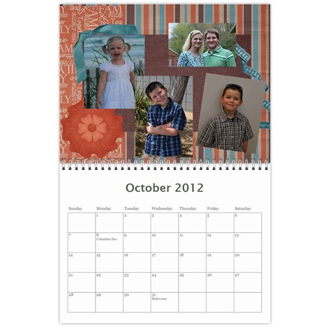 Horne Family Calendar By Gina Horne Oct 2012