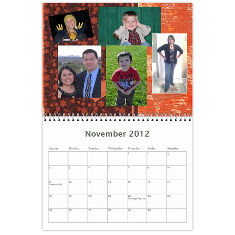 Horne Family Calendar By Gina Horne Nov 2012