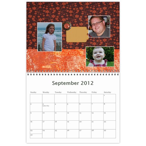 Horne Family Calendar By Gina Horne Sep 2012
