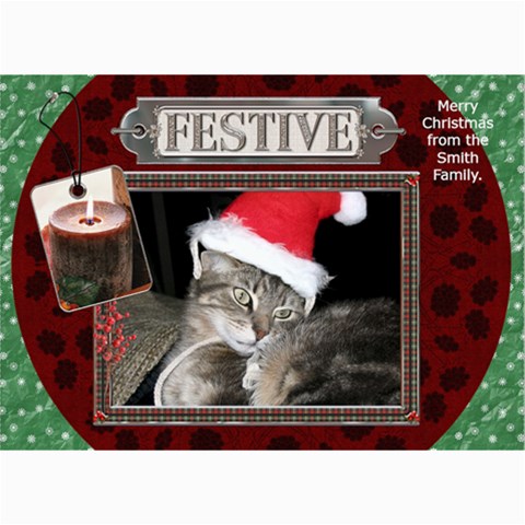 Festive 5x7 Christmas Card By Lil 7 x5  Photo Card - 1