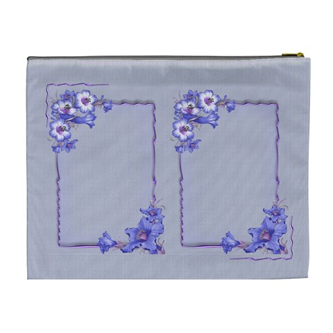 Purple Flower Xl Cosmetic Bag By Deborah Back