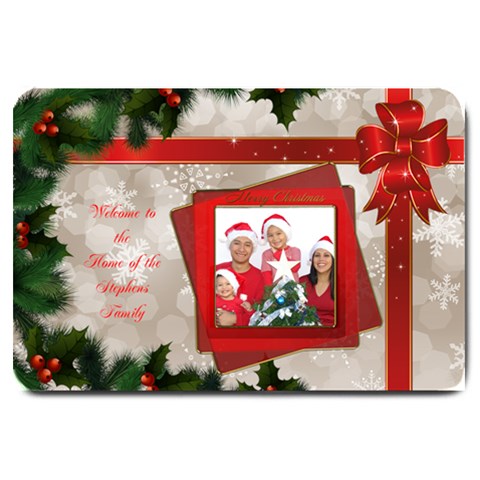 Merry Christmas Large Door Mat (red) By Deborah 30 x20  Door Mat