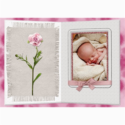 Pretty Pink Floral 5x7 Photo Card By Lil 7 x5  Photo Card - 1