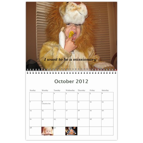 Mission Calendar 2012 By Jerilyn Oct 2012