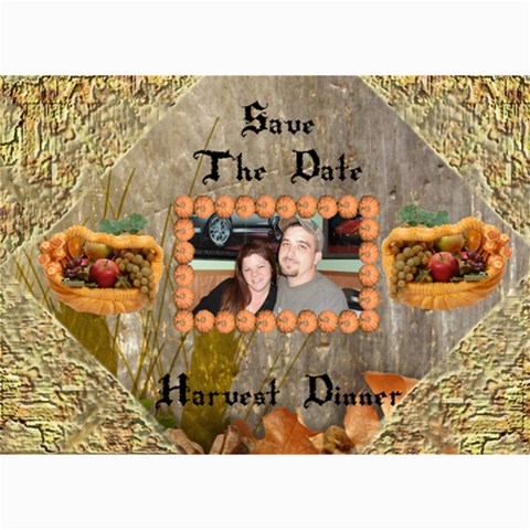 Harvest Dinner Invitation By Kim Blair 7 x5  Photo Card - 2