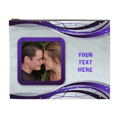 Purple Swirl XL Cosmetic Bag (7 styles) - Cosmetic Bag (XL)