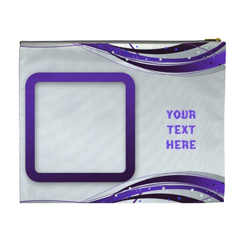 Purple Swirl Xl Cosmetic Bag By Deborah Back
