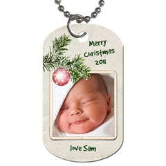 Christmas Gift Tag 2 sided - Dog Tag (Two Sides)