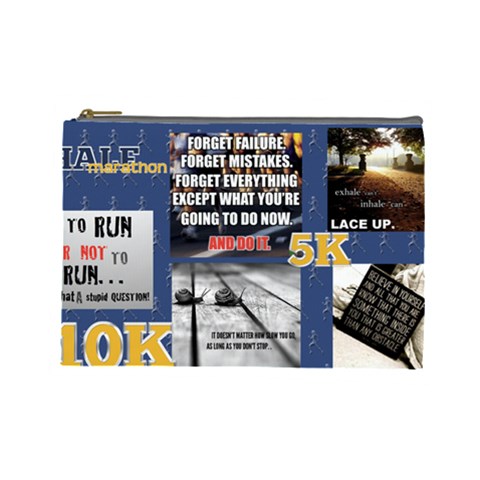 Running Cosmetic Bag By Stephanie Front