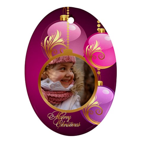 Christmas Oval Ornament 2 (2 Sided) By Deborah Front
