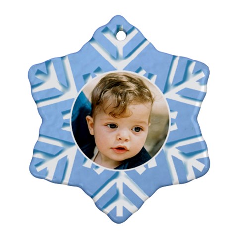 Blue Snowflake Ornament (2 Sided) By Deborah Back