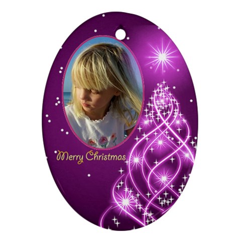 Christmas Oval Ornament 4 (2 Sided) By Deborah Front