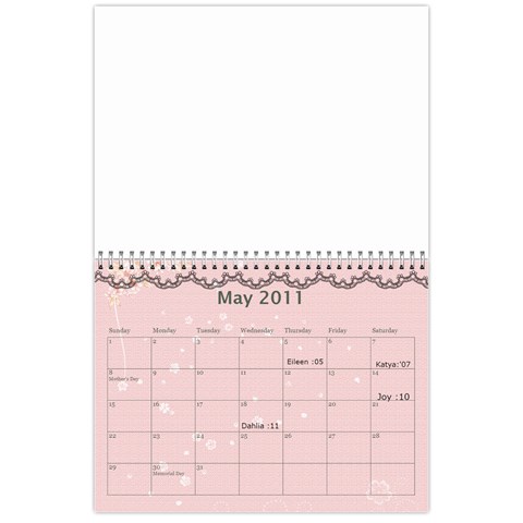 Calender Expirment By Charis Balyeat May 2011