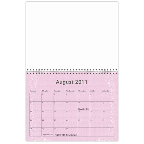 Calender Expirment By Charis Balyeat Aug 2011