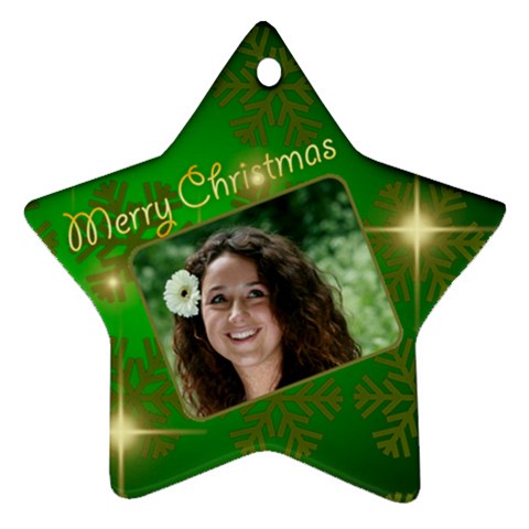 Merry Christmas Green Star (2 Sided) By Deborah Front