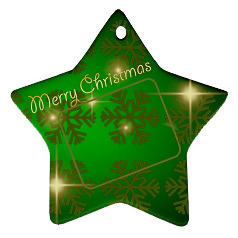 Merry Christmas Green Star (2 Sided) By Deborah Back
