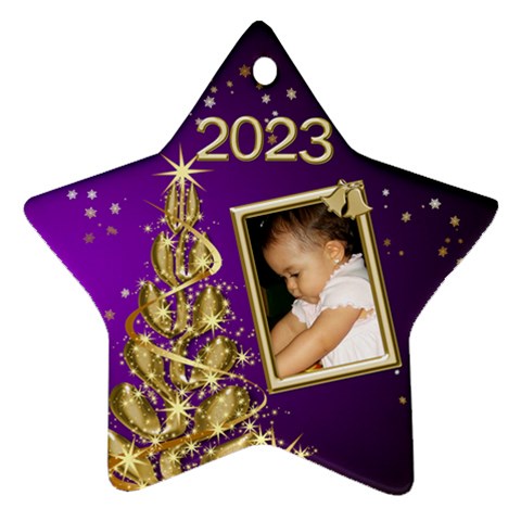 2023 Star Ornament (2 Sided) By Deborah Front