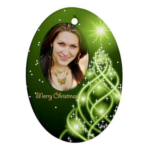 Christmas Oval Ornament 7 (2 Sided) By Deborah Front