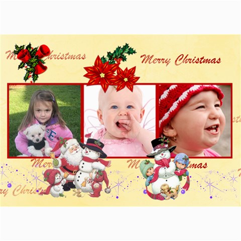 Christmas 2011 5x7 Photo Cards (x10)  By Picklestar Scraps 7 x5  Photo Card - 6