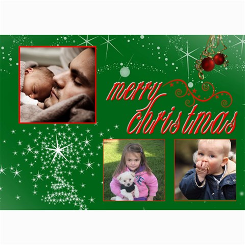 Christmas 2011 5x7 Photo Cards (x10)  By Picklestar Scraps 7 x5  Photo Card - 2
