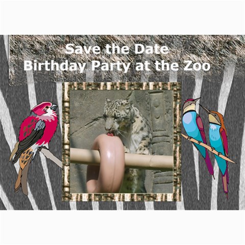 Zoo Party Invitation By Kim Blair 7 x5  Photo Card - 5