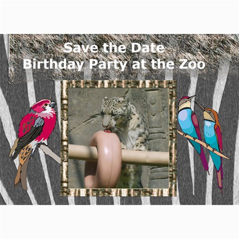Zoo Party Invitation By Kim Blair 7 x5  Photo Card - 7