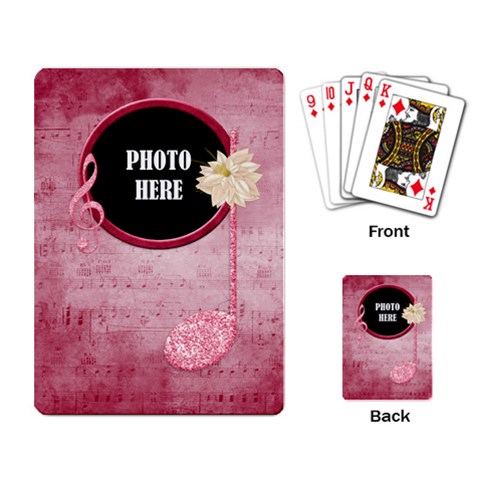 Holiday Melodies Playing Cards 2 By Lisa Minor Back