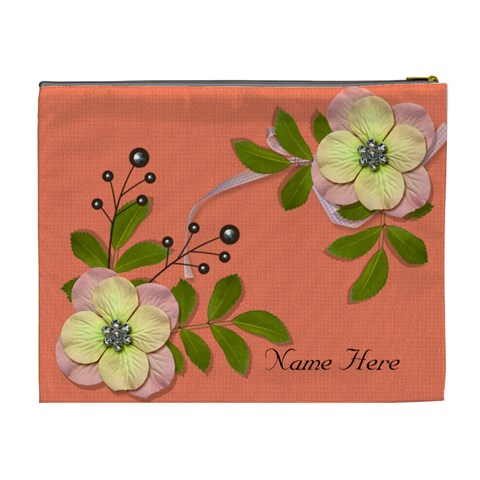 Xl Cosmetic Case: Big Flowers6 By Jennyl Back