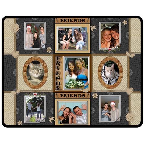 Friends Medium Fleece Blanket By Lil 60 x50  Blanket Front