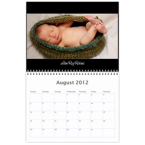 2012 Calender Nan By Rob Aug 2012