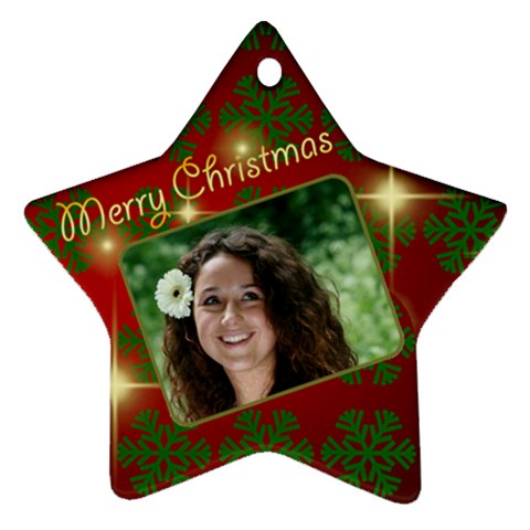 Merry Christmas Red And Green Star By Deborah Front