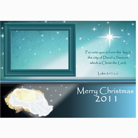 5x7 Baby Jesus Christmas Card By Cynthia Marcano 7 x5  Photo Card - 7