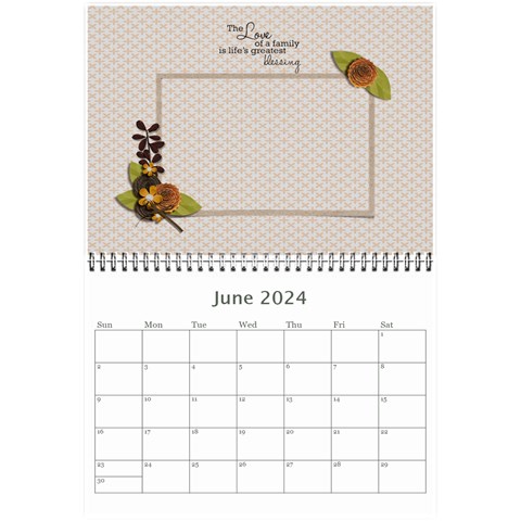 Mini Calendar: Love Of Family By Jennyl Jun 2024