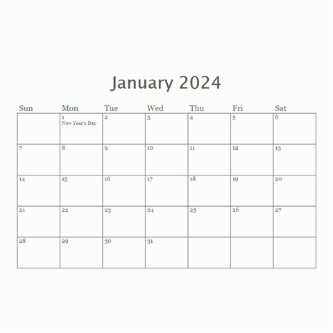 Black And Gold (any Year) 2024 Calendar 8 5x6 By Deborah Feb 2024