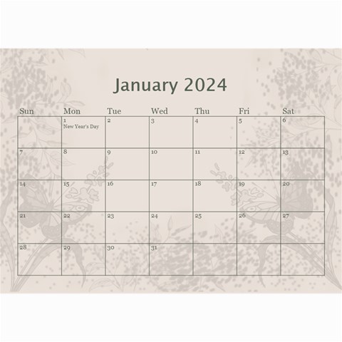 Coffee And Cream (any Year) 2024 Calendar 8 5x6 By Deborah Feb 2024