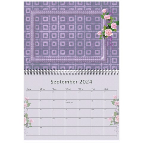 Pretty In Mauve 2024 (any Year)calendar, 8 5x6 By Deborah Sep 2024