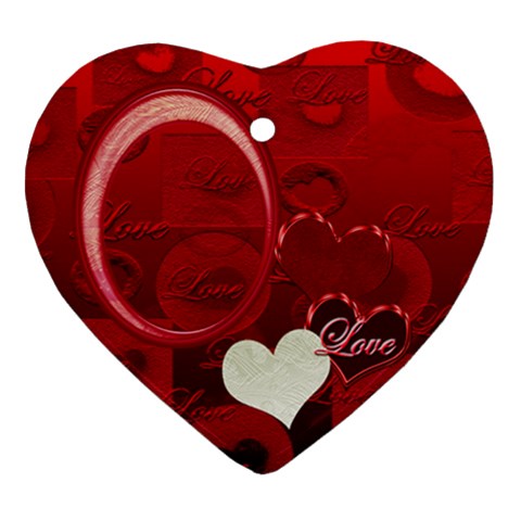 I Heart You Red 2 Side Ornament By Ellan Back