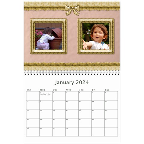 Formal Elegant (any Year) 2024 Calendar 8 5x6 By Deborah Jan 2024