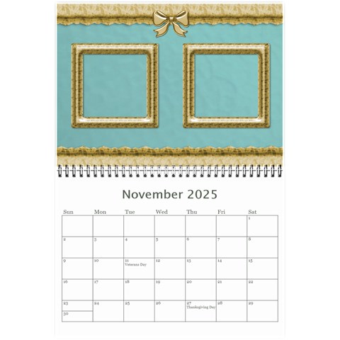 Formal Elegant (any Year) 2024 Calendar 8 5x6 By Deborah Nov 2024