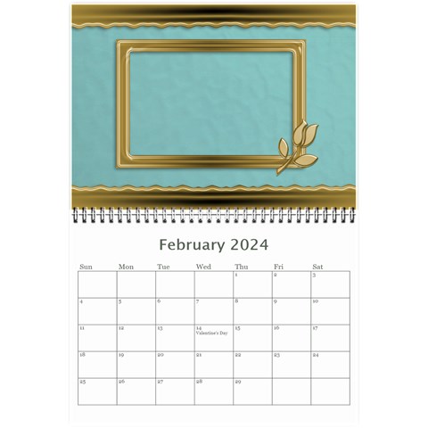 Formal Elegant (any Year) 2024 Calendar 8 5x6 By Deborah Feb 2024